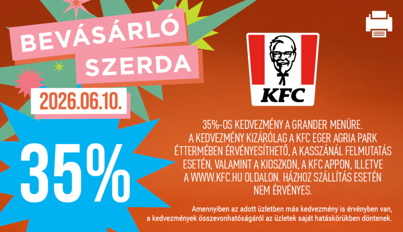 Agria Park Promociók Bevásárló Szerda Kupon