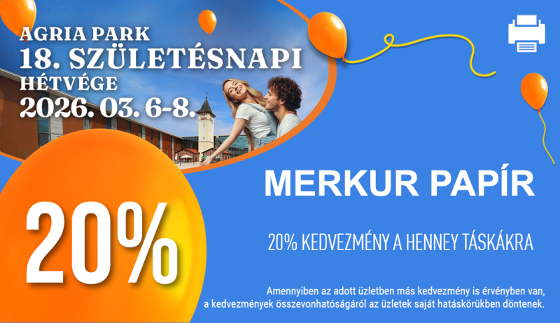 Agria Park Promociók Bevásárló Szerda Kupon