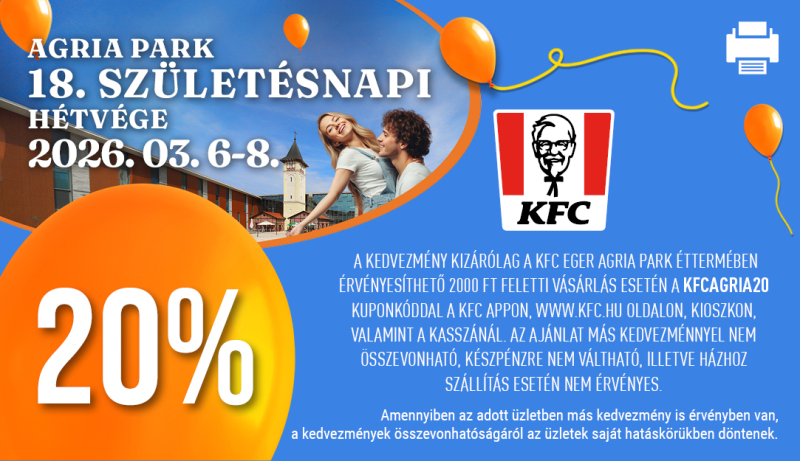 Agria Park Promociók Bevásárló Szerda Kupon