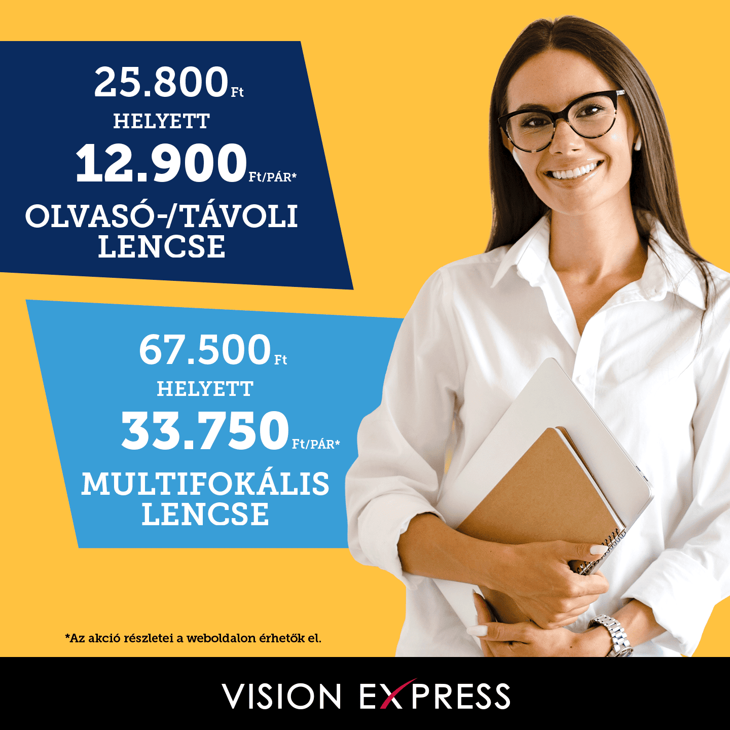 Olvasó-távoli és multifokális lencse akció